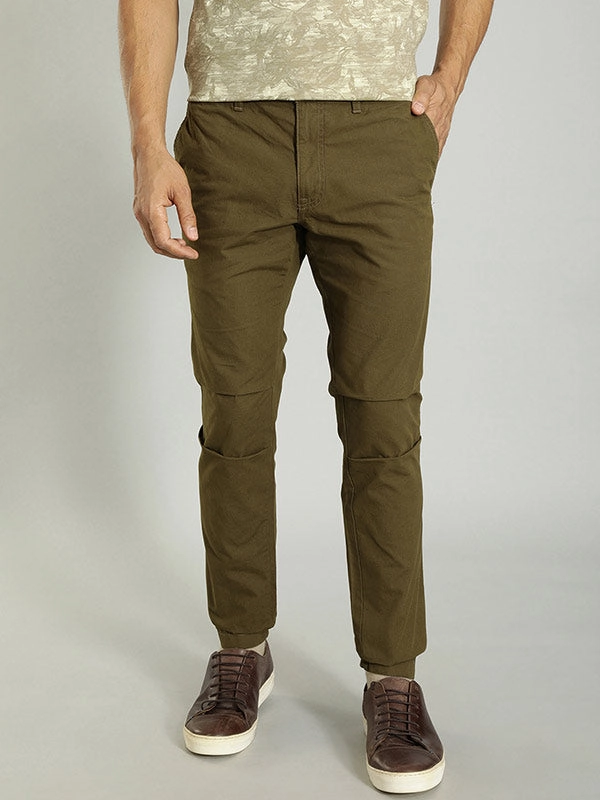 Men Urban Fit Cotton Stretch Trouser