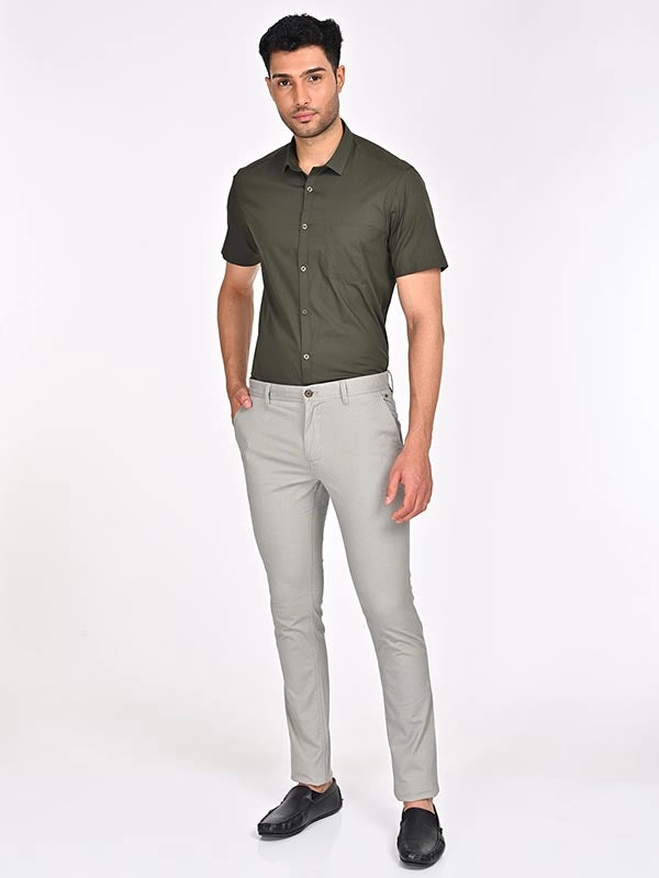 Men Urban Fit Cotton Stretch Trouser