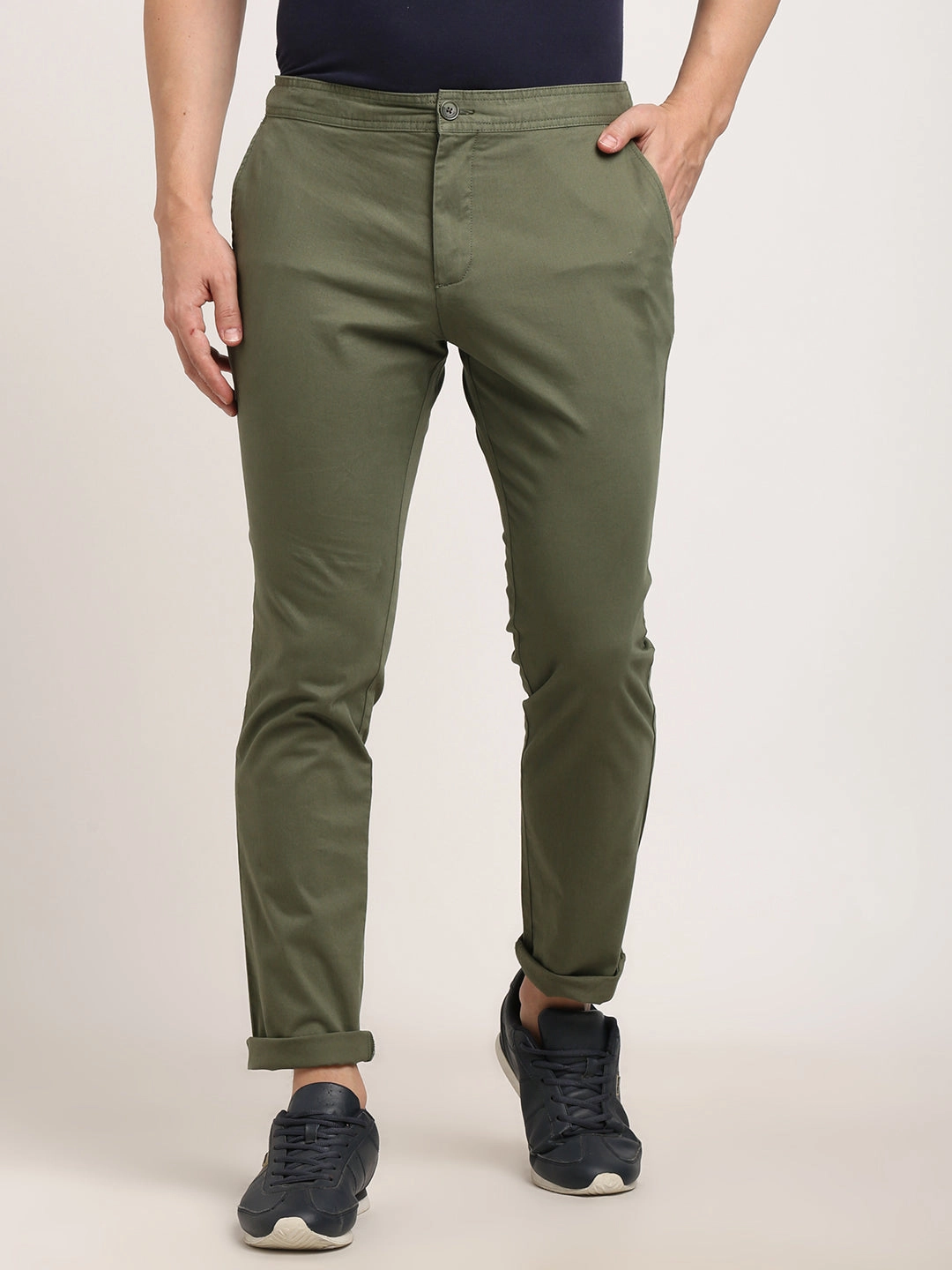 Men Urban Fit Cotton Stretch Trouser