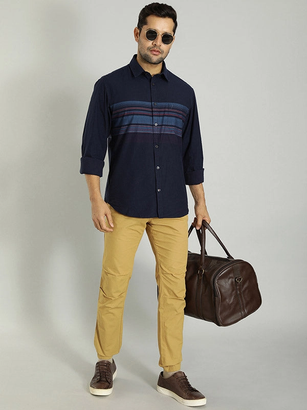 Men Urban Fit Cotton Stretch Trouser