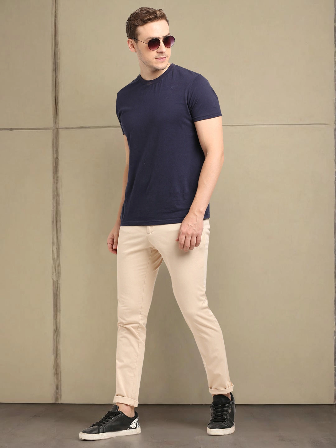Men Urban Fit Cotton Stretch Trouser