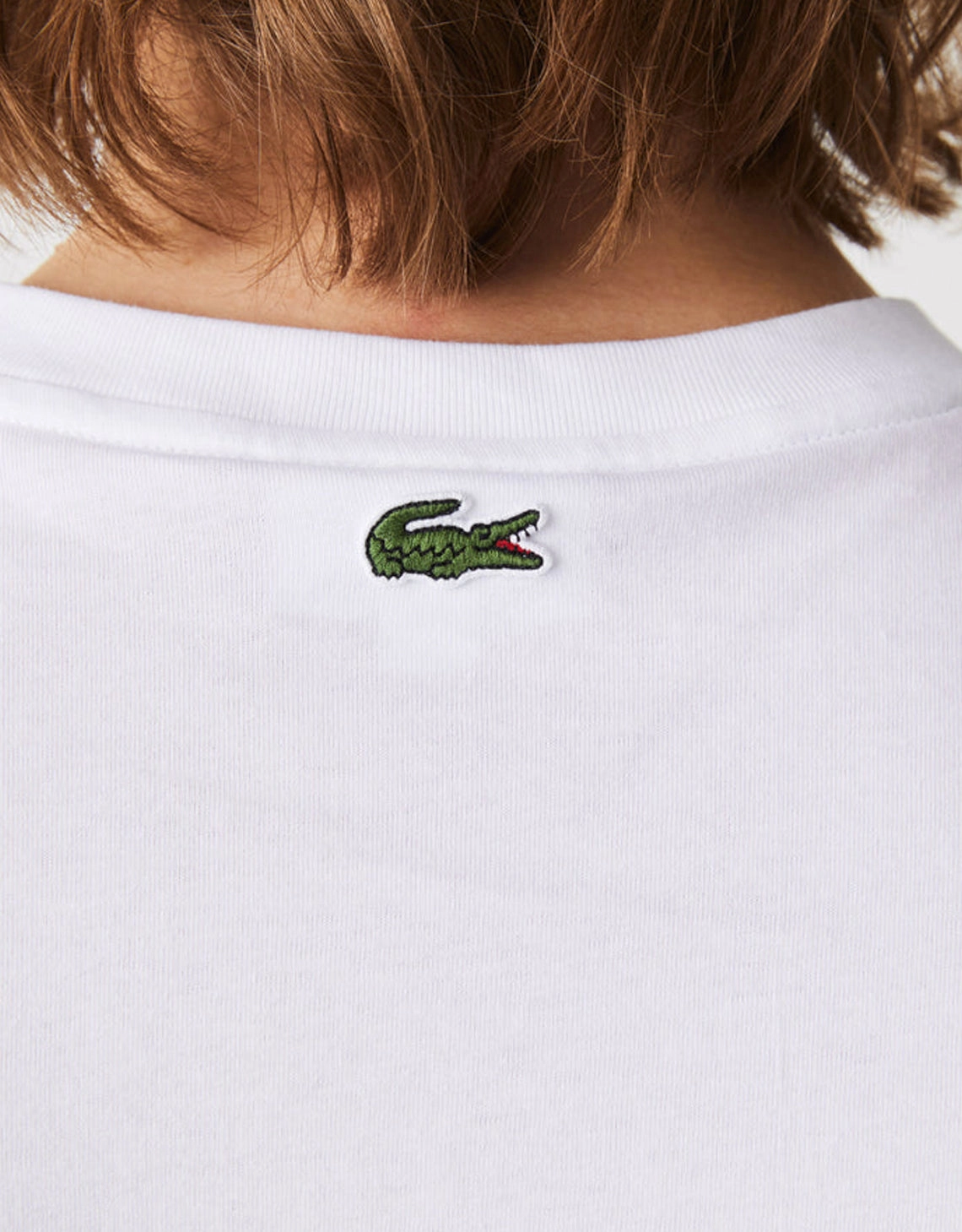 Men's Crew Neck Embroidered Logo Cotton T-shirt White