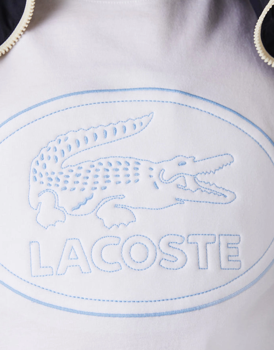 Men's Crew Neck Embroidered Logo Cotton T-shirt White