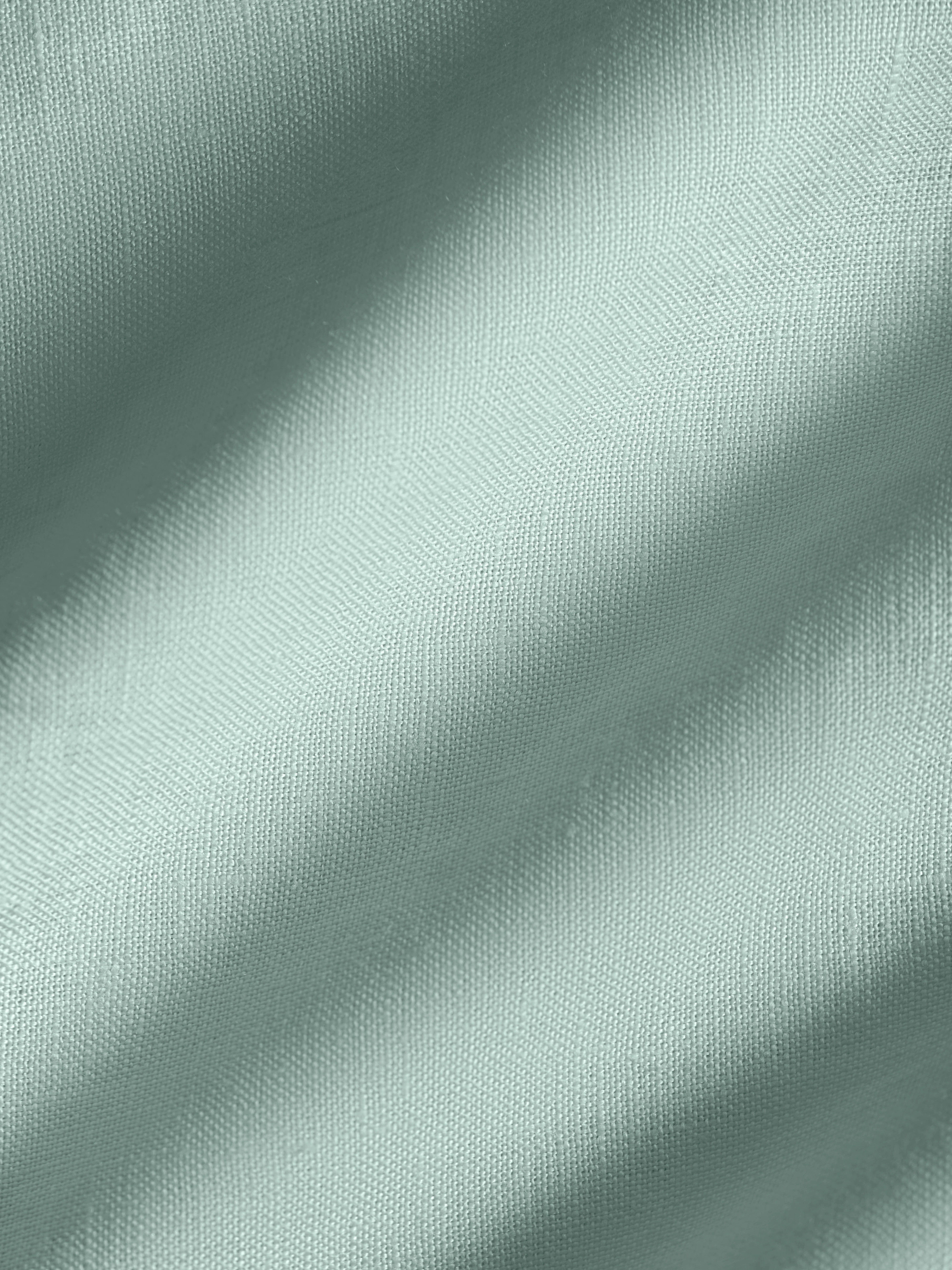 Mens DNA Aloe Linen Collared Long Sleeve Shirt—eucalyptus blue