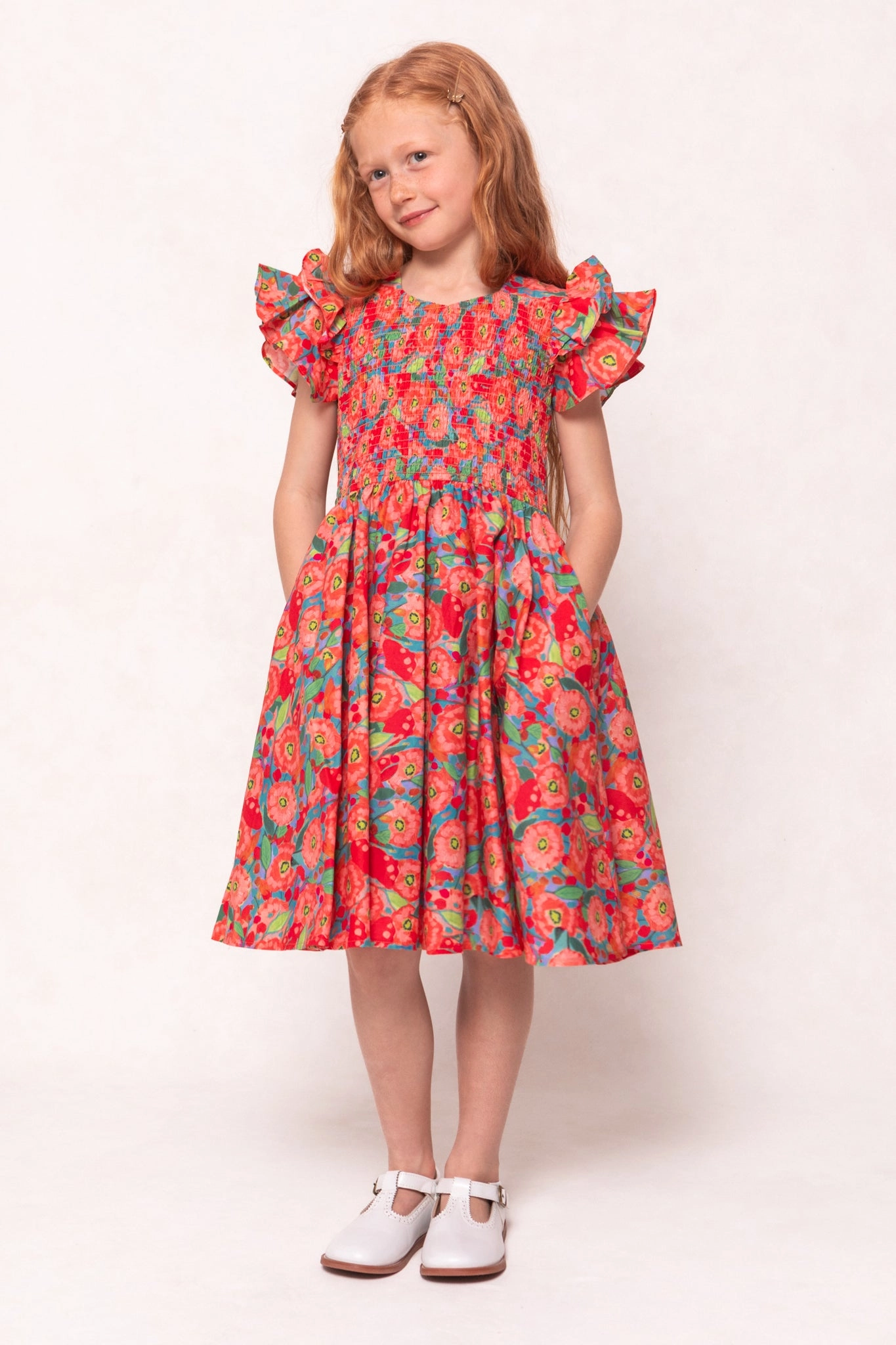 Mini Hattie Dress in Poppy