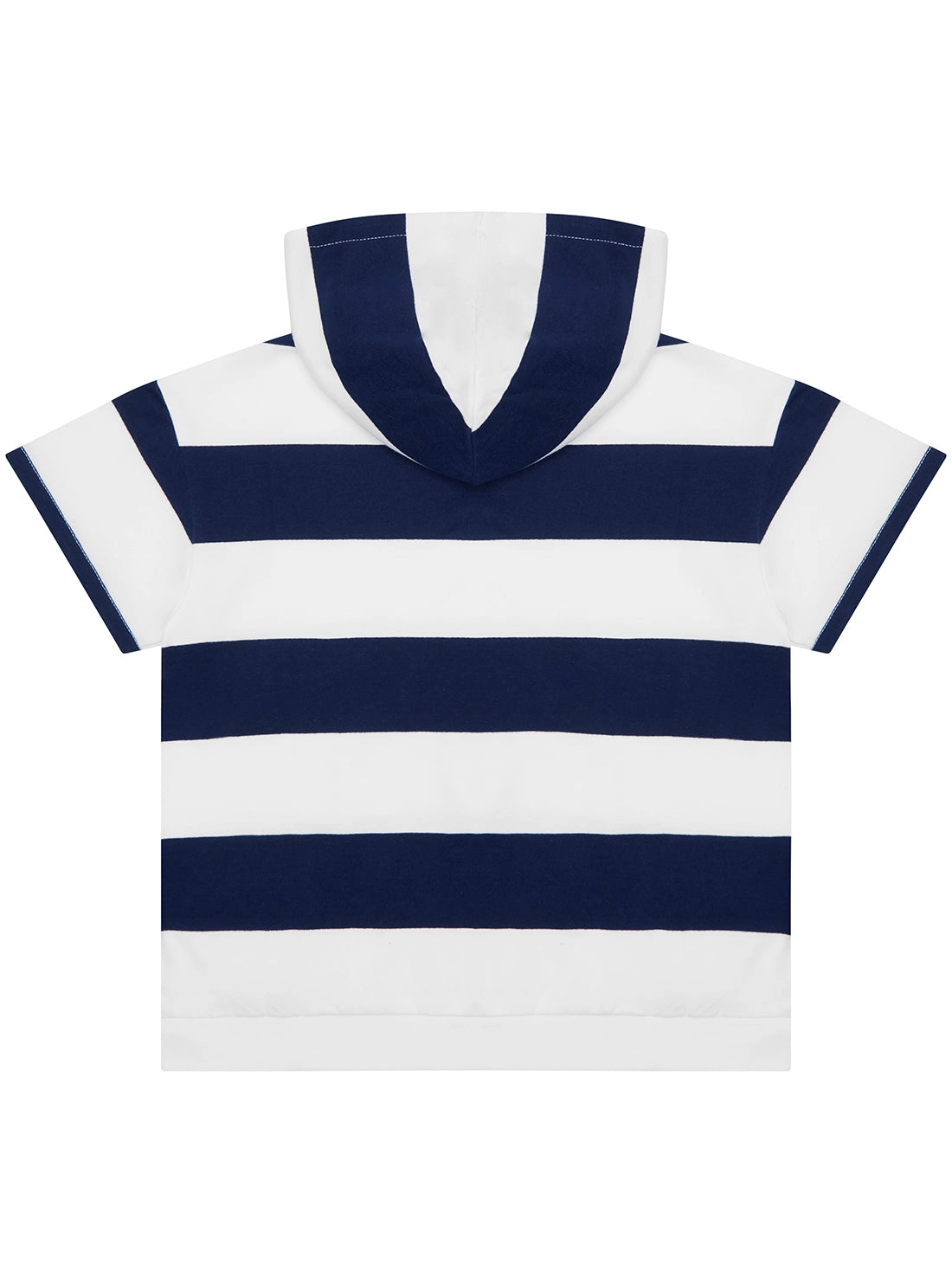 Navy Stripes Hooded Short Sleeve Top (7-16)