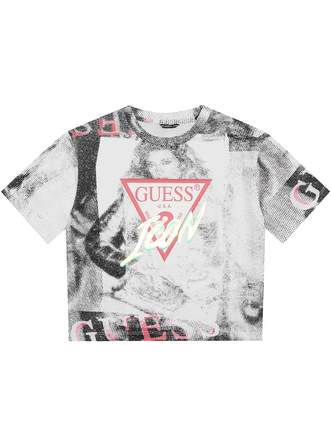 Newspaper Print Short Sleeve T-Shirt (2-7)