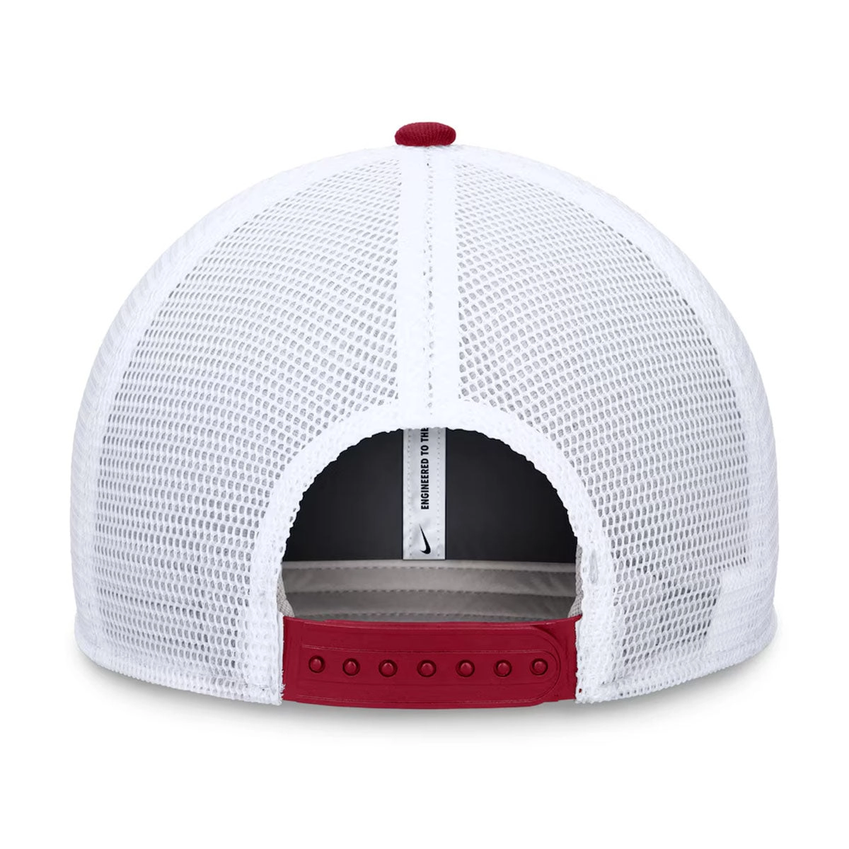 Nike Vault Seminole Logo Patch Rise Structured Adjustable Trucker Cap - Crimson/White