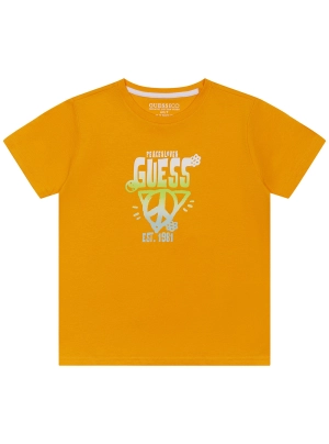 Orange Peace and Love Logo T-Shirt (2-7)
