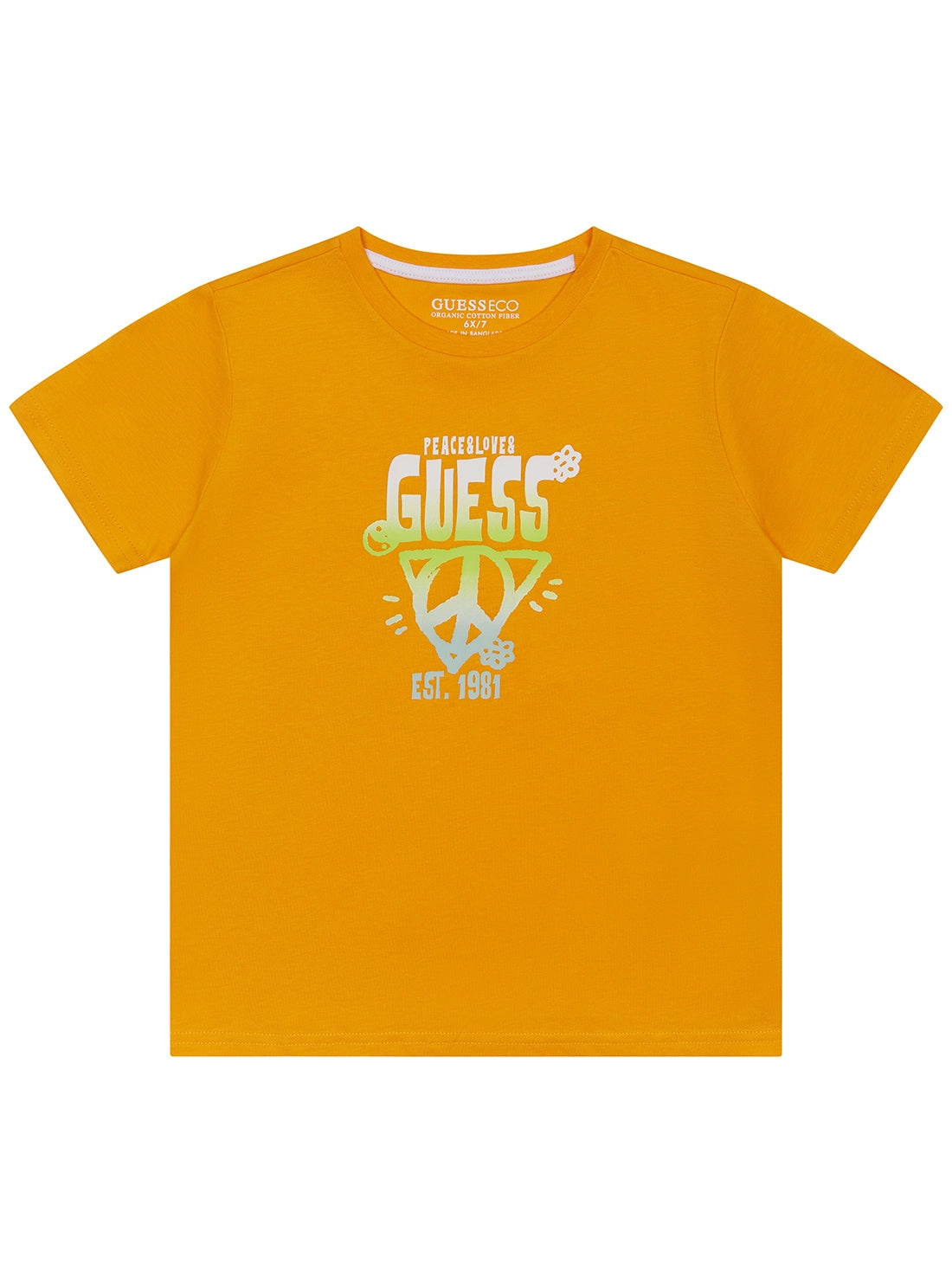 Orange Peace and Love Logo T-Shirt (2-7)