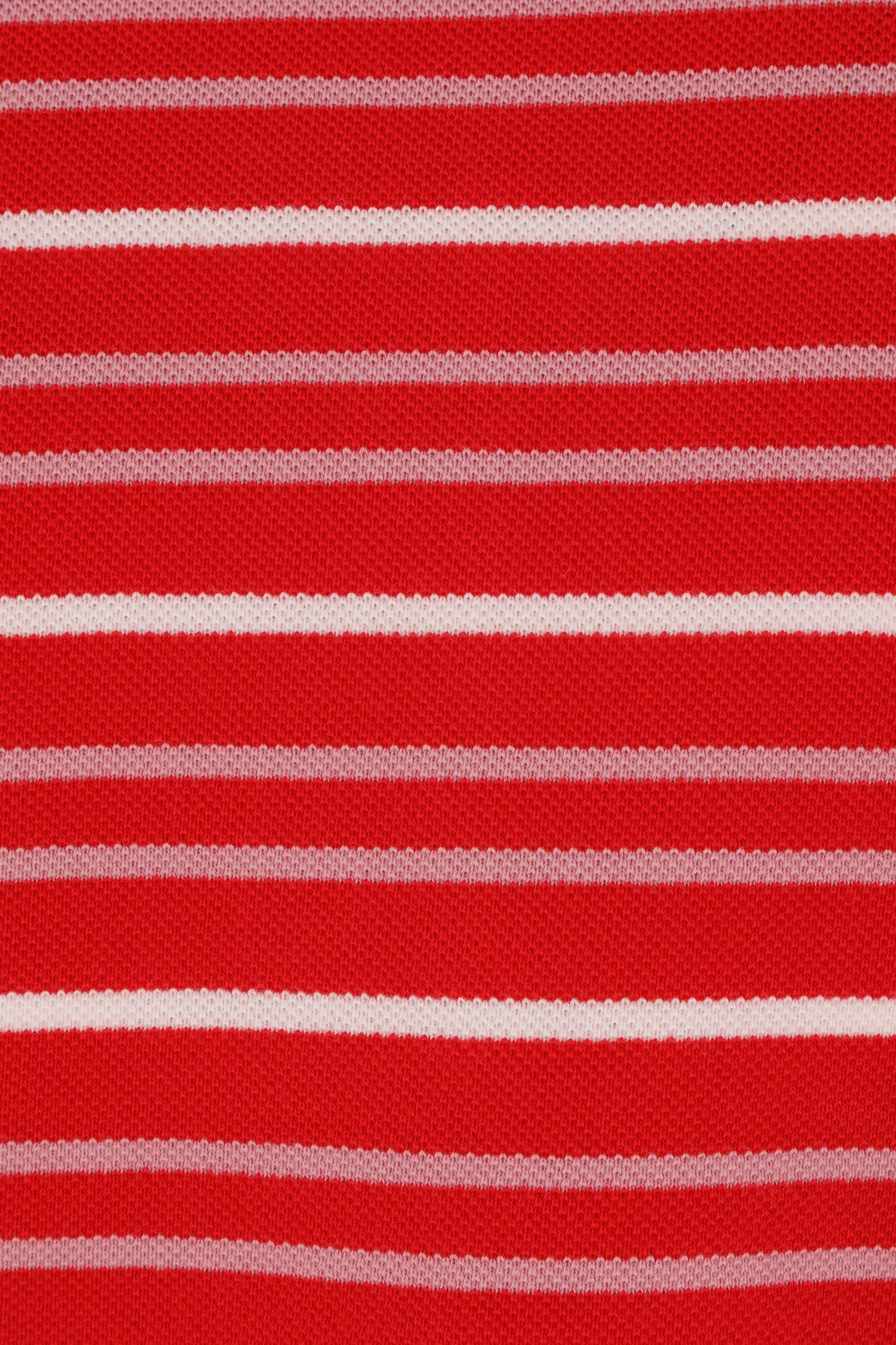 oversized polo shirt in striped piquet