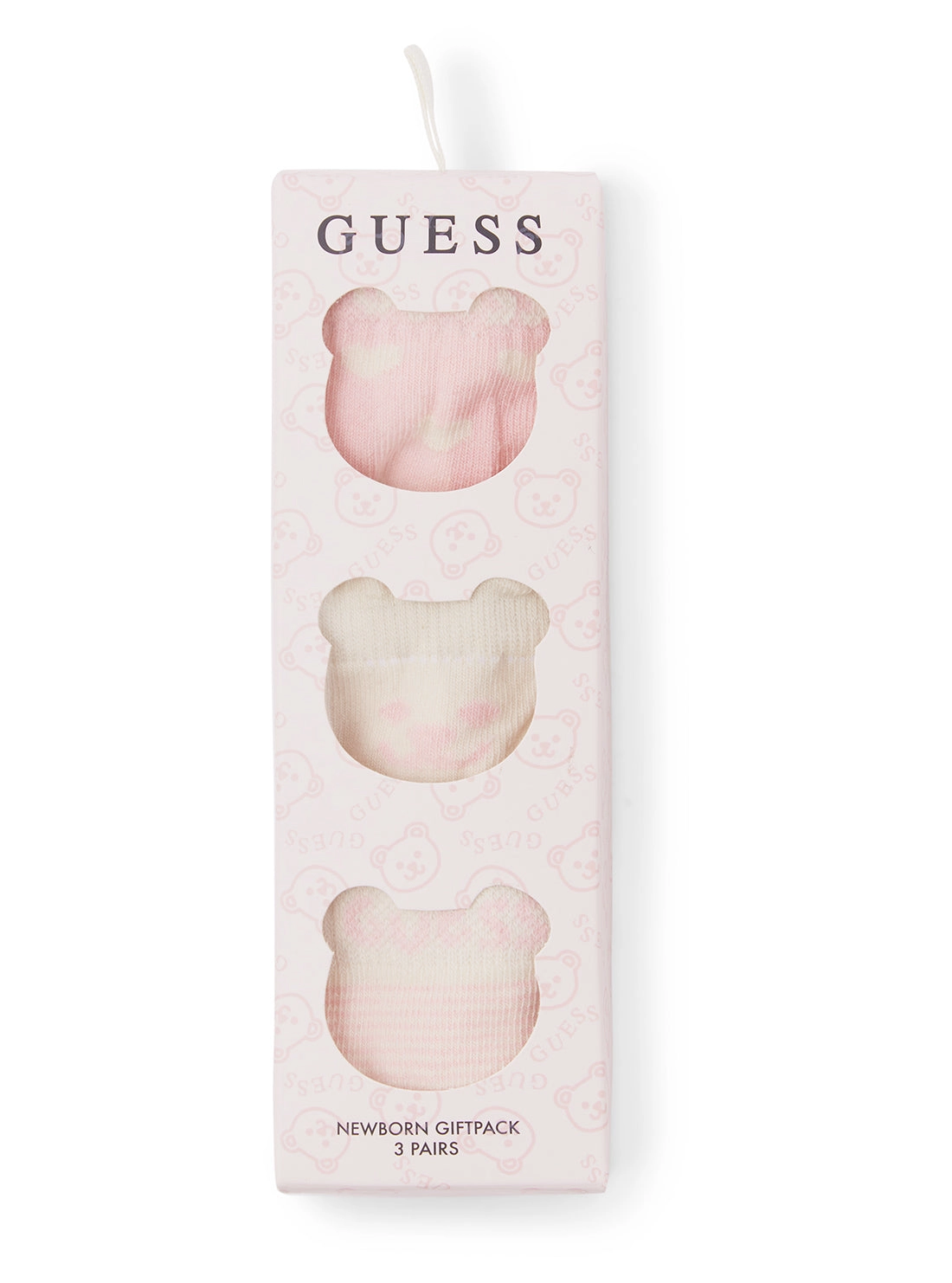 Pink and Cream 3pcs Newborn Socks Set (O/S)
