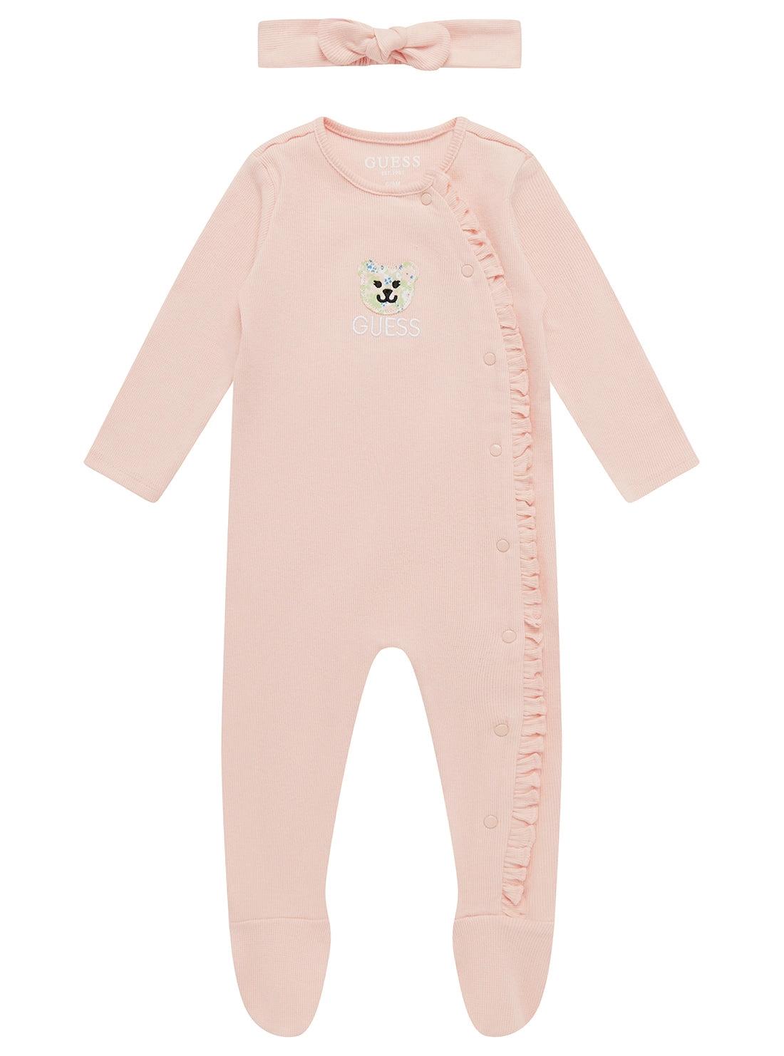 Pink Overall and Hair Band Set (0-12M)