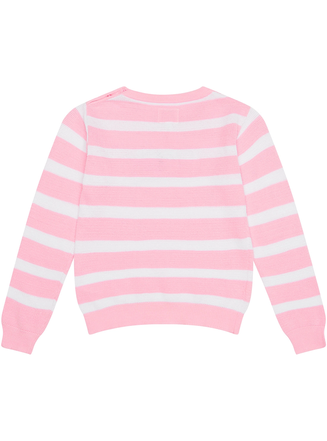 Pink White Stripes Long Sleeve Jumper (2-7)