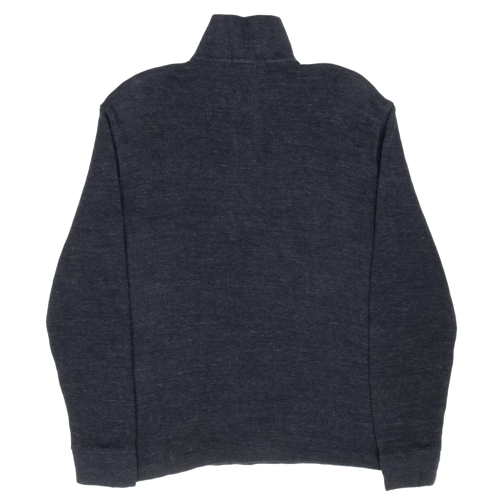 POLO RALPH LAUREN DARK GREY QUARTER 1/4 ZIP SWEATER SIZE SMALL
