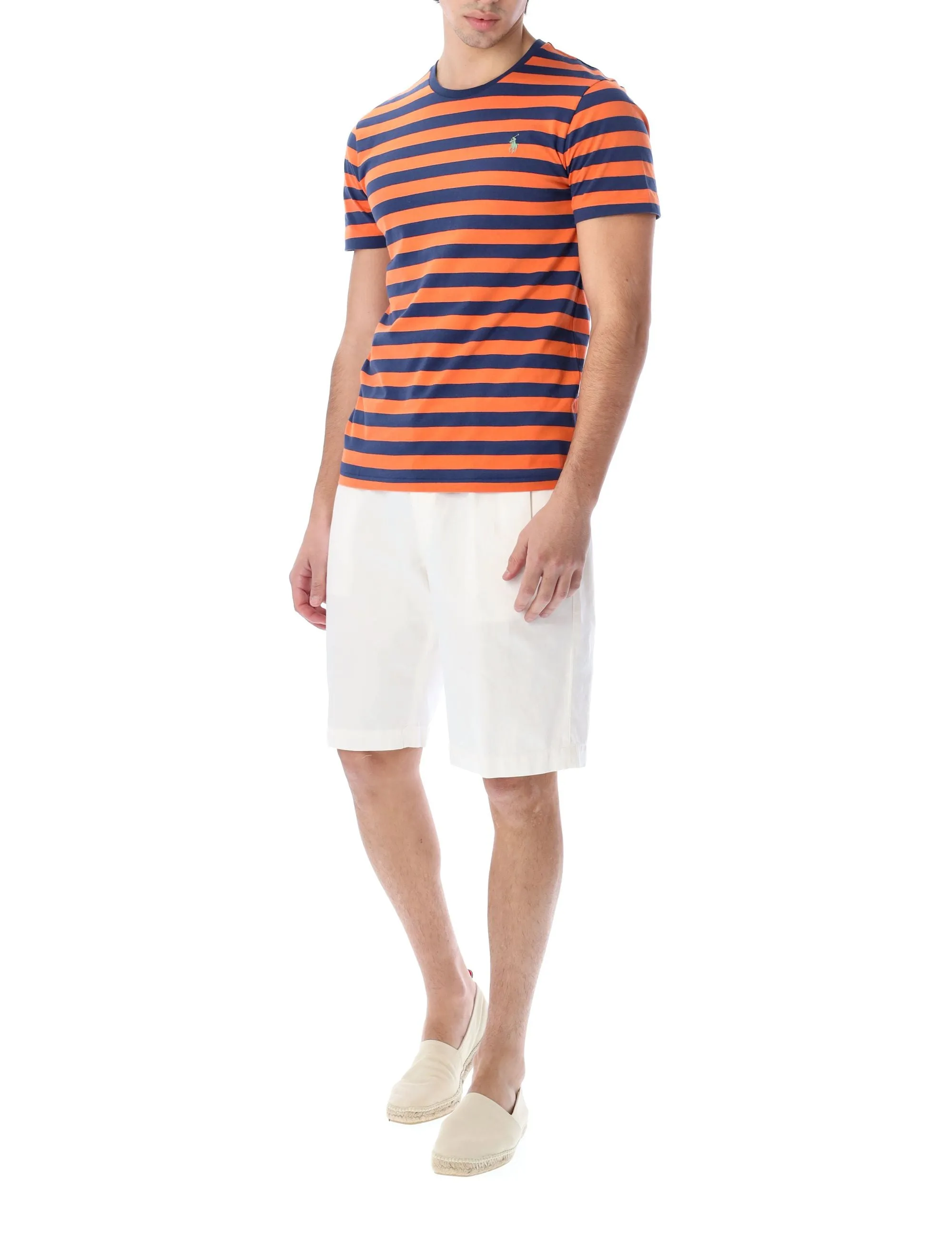 Polo Ralph Lauren Logo Embroidered Striped T-Shirt