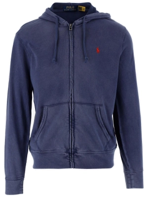 Polo Ralph Lauren Logo Embroidered Zip-Up Hoodie