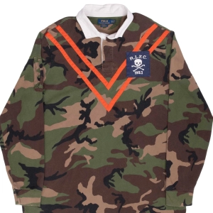POLO RALPH LAUREN RLFC CAMO RUGBY POLO SHIRT SIZE XL