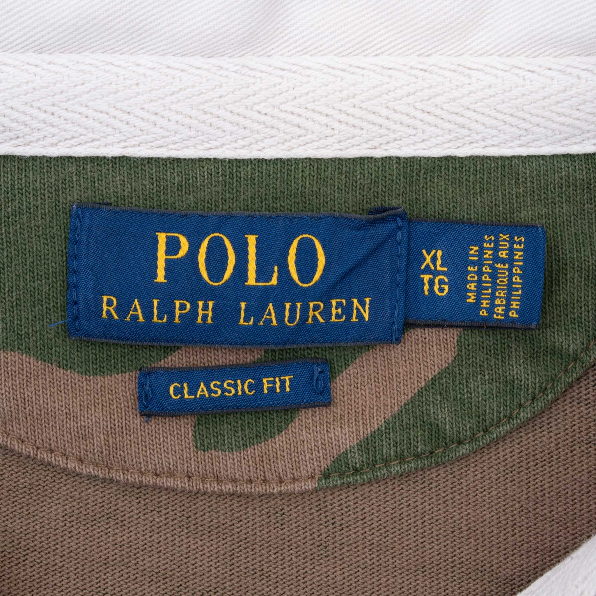 POLO RALPH LAUREN RLFC CAMO RUGBY POLO SHIRT SIZE XL