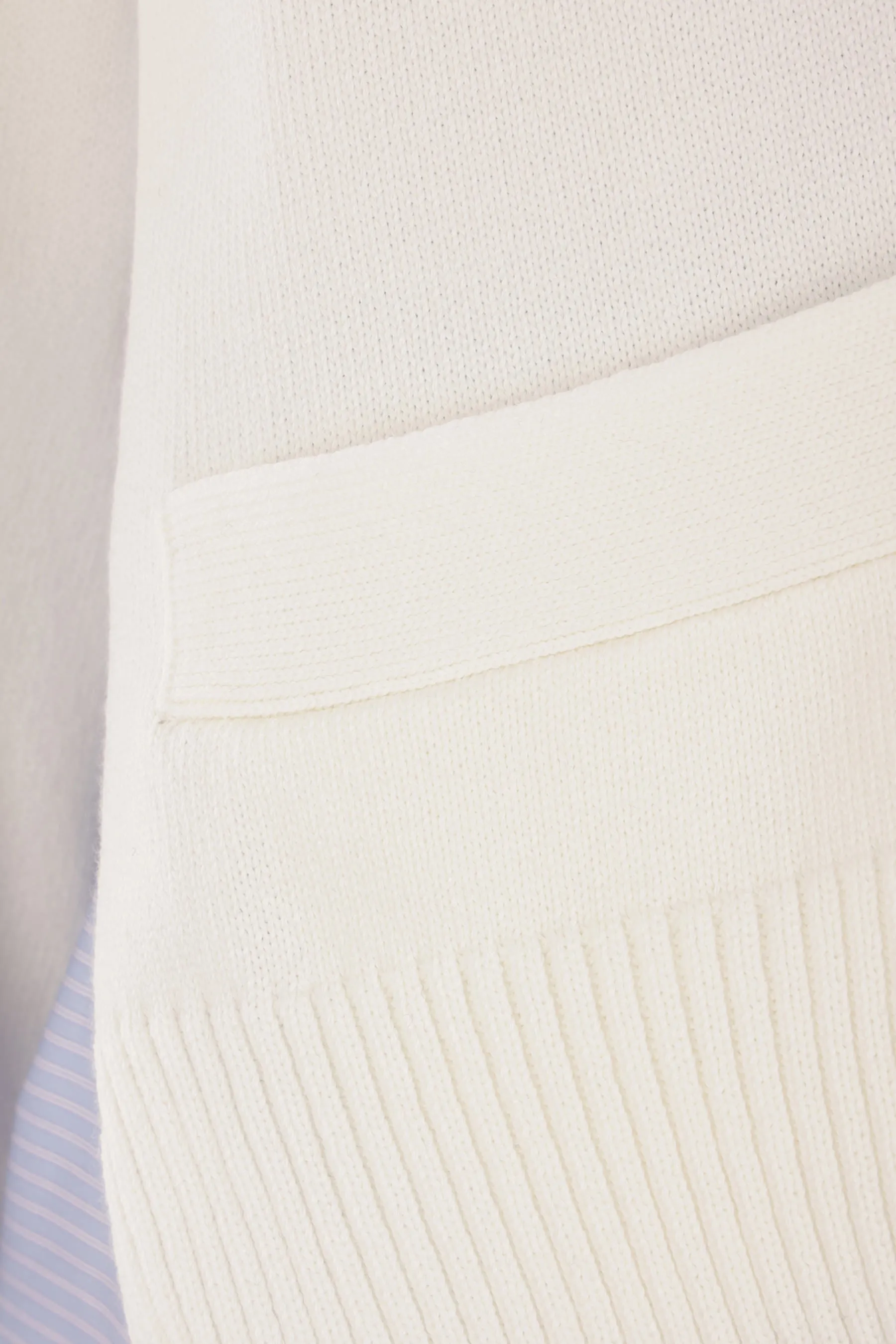 poplin shirt with overlay cardigan