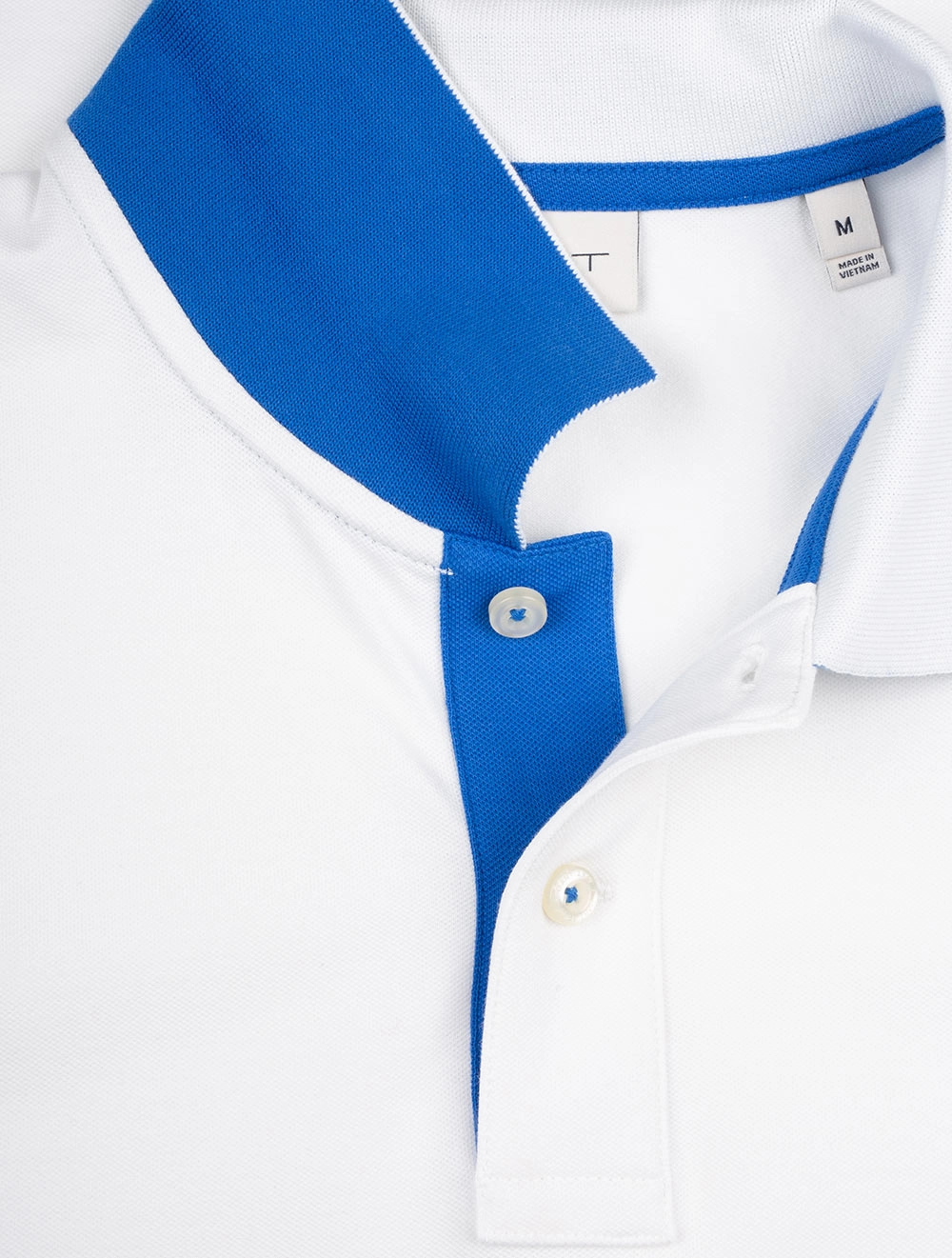 Regular Contrast Pique Short Sleeve Rugger Eggshell