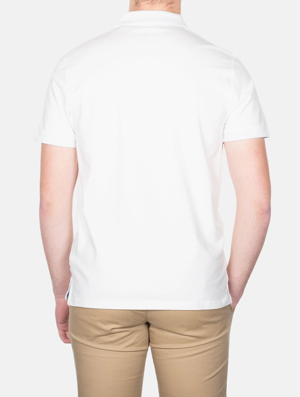 Regular Contrast Pique Short Sleeve Rugger Eggshell