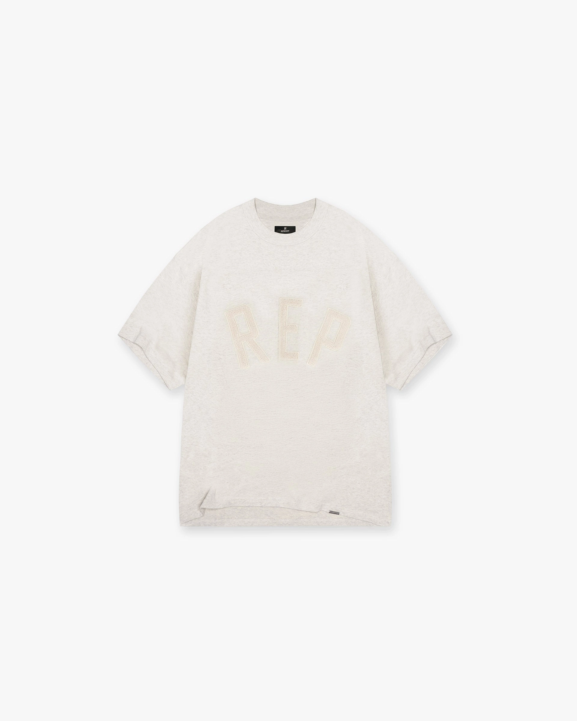 Rep Applique T-Shirt - Cream Marl