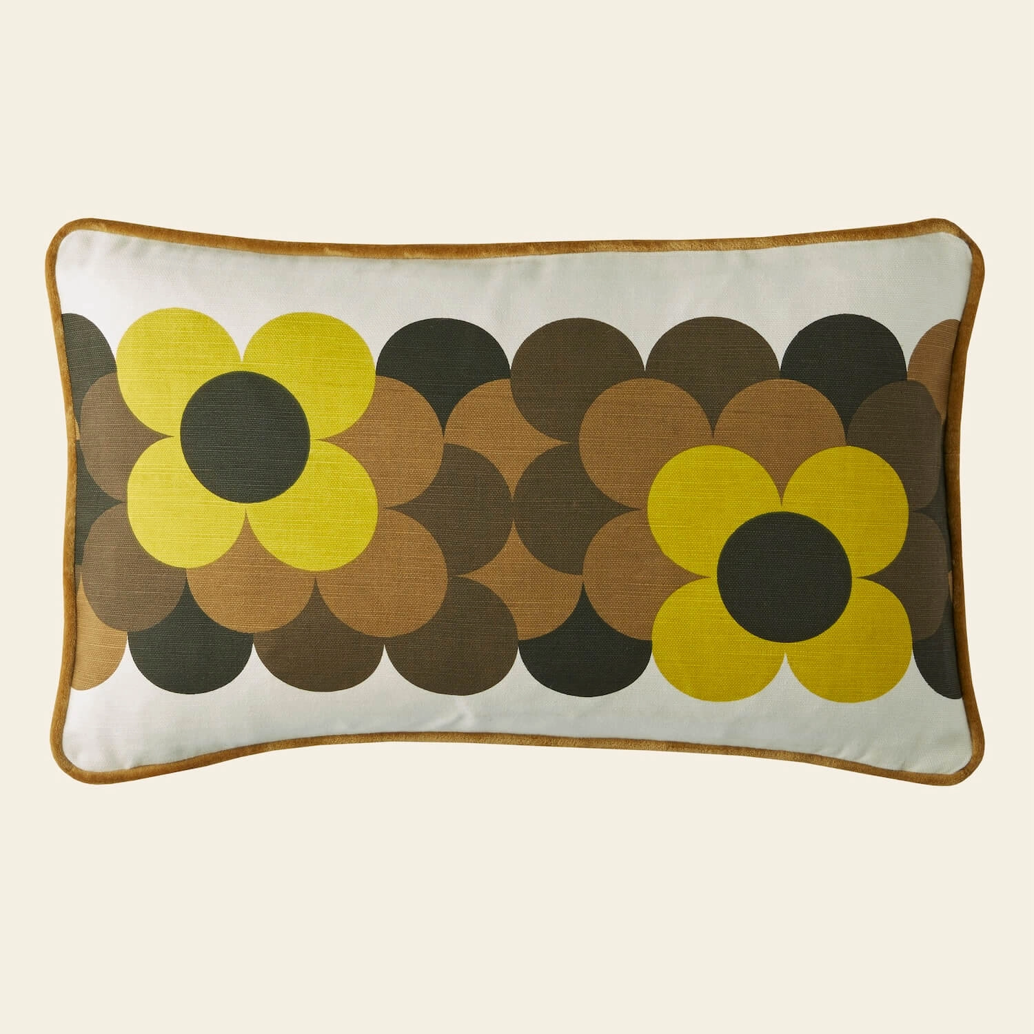 Retro Flower Stripe Cushion Bundle - Dune
