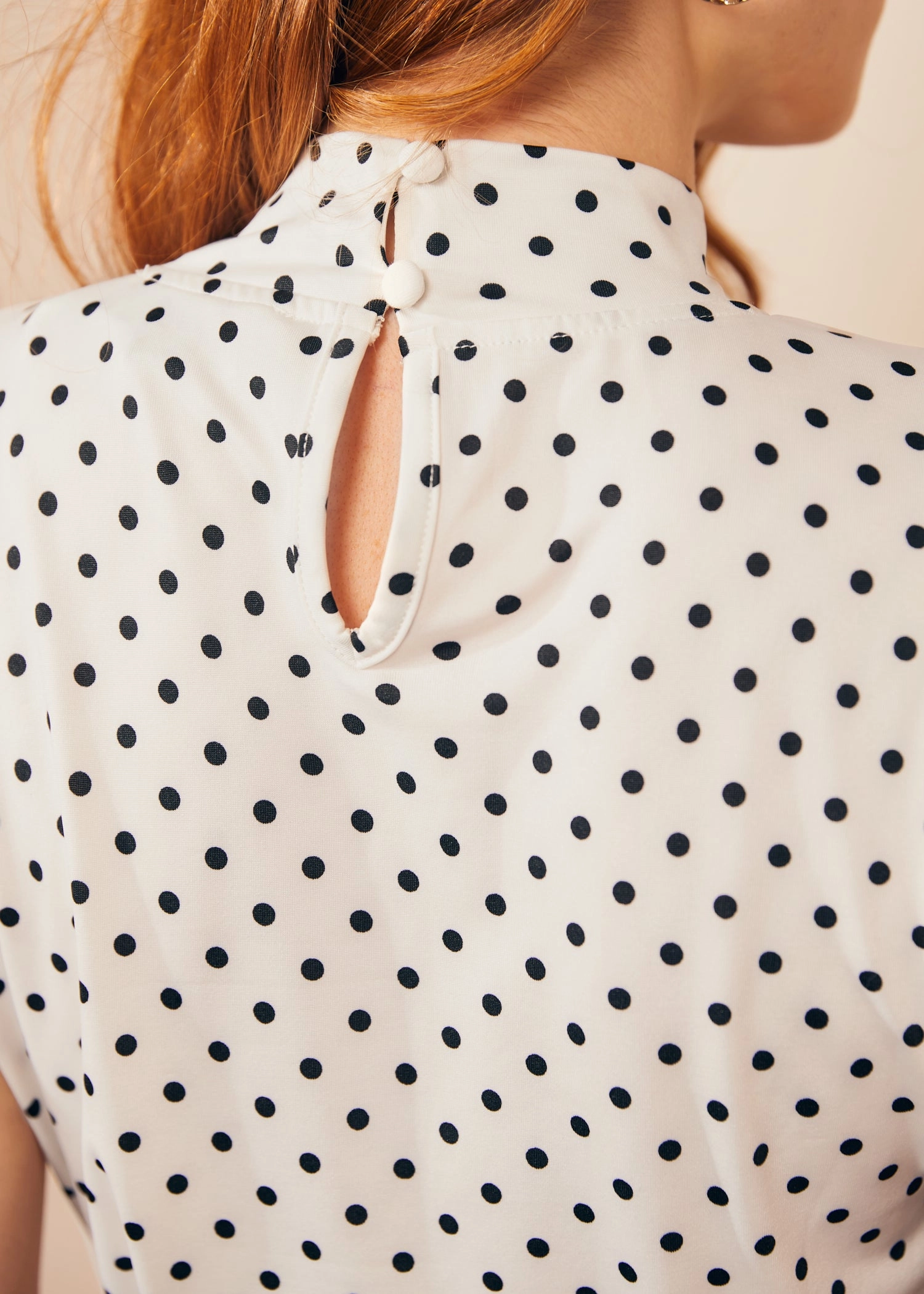 Retro Rendezvous Tie-Neck Top
