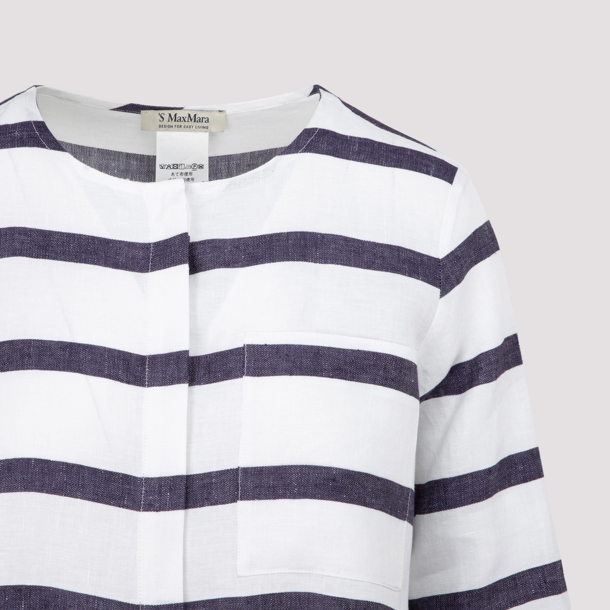 'S Max Mara Striped Round Neck Shirt