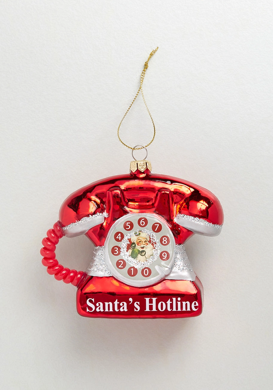 Santa's Hotline Tree Ornament