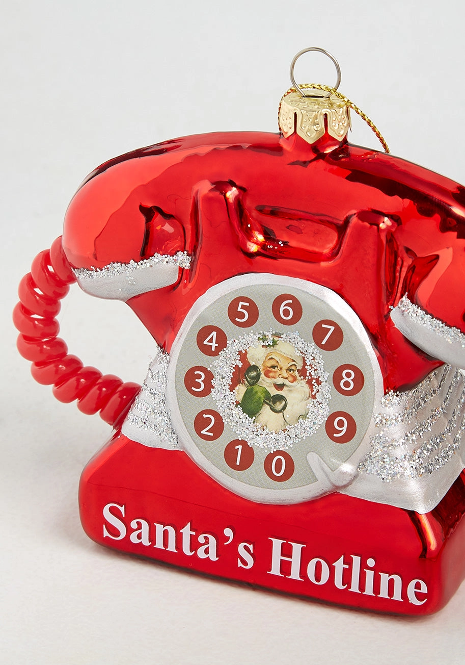 Santa's Hotline Tree Ornament
