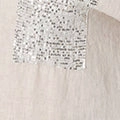 Sequin Detail 3/4 Turn-Up Sleeve Shirt