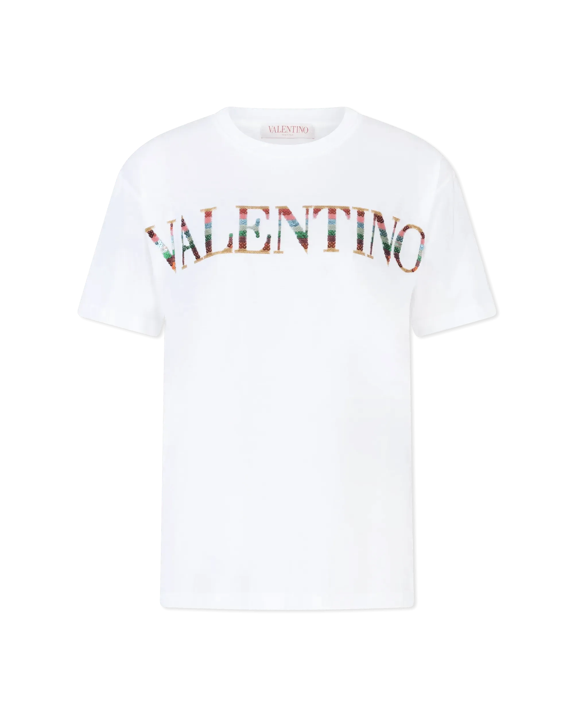 Sequined Logo Short Sleeve Tshirt