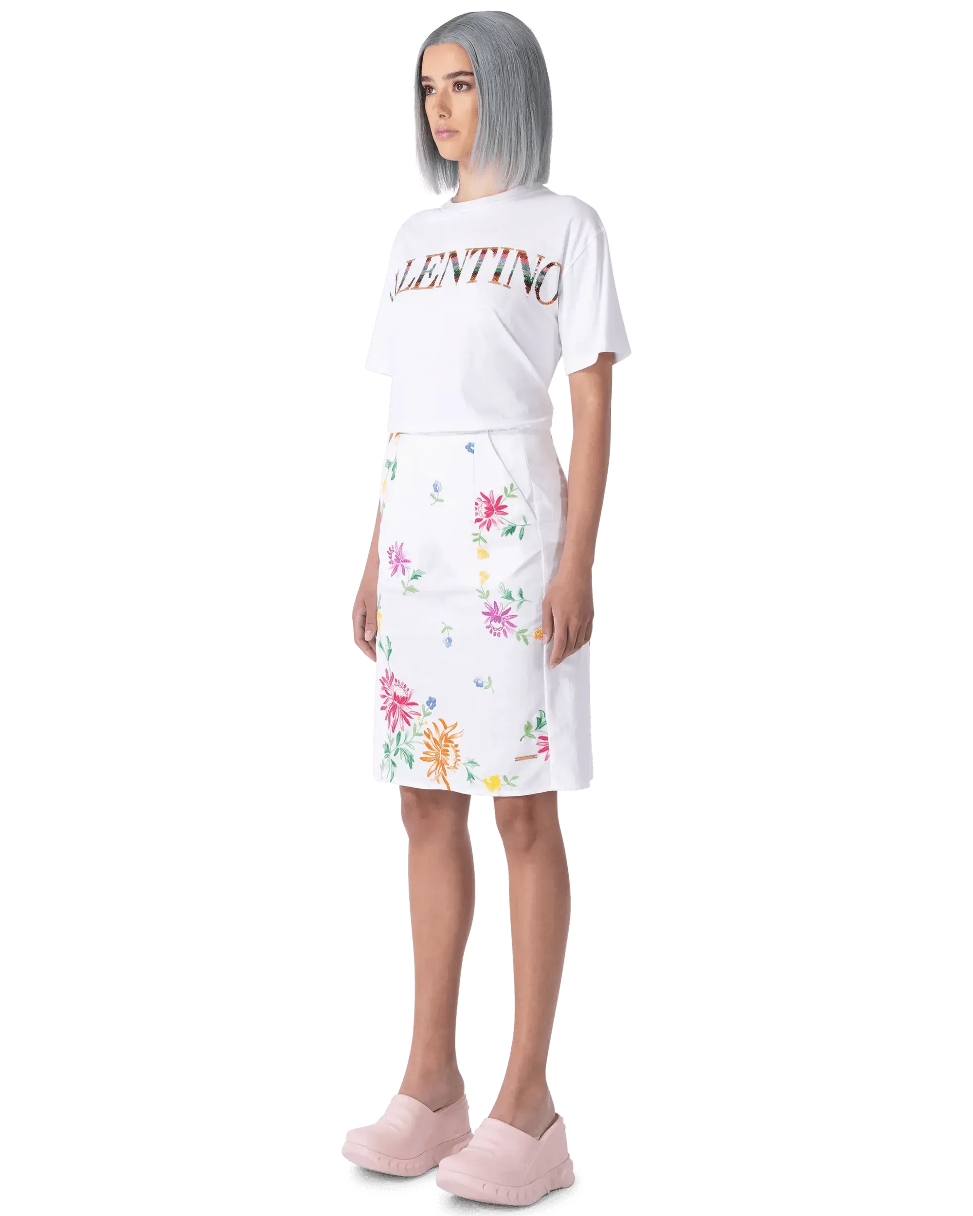 Sequined Logo Short Sleeve Tshirt