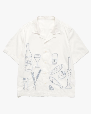 Service Works Light Twill Picnic S/S Shirt - Off White