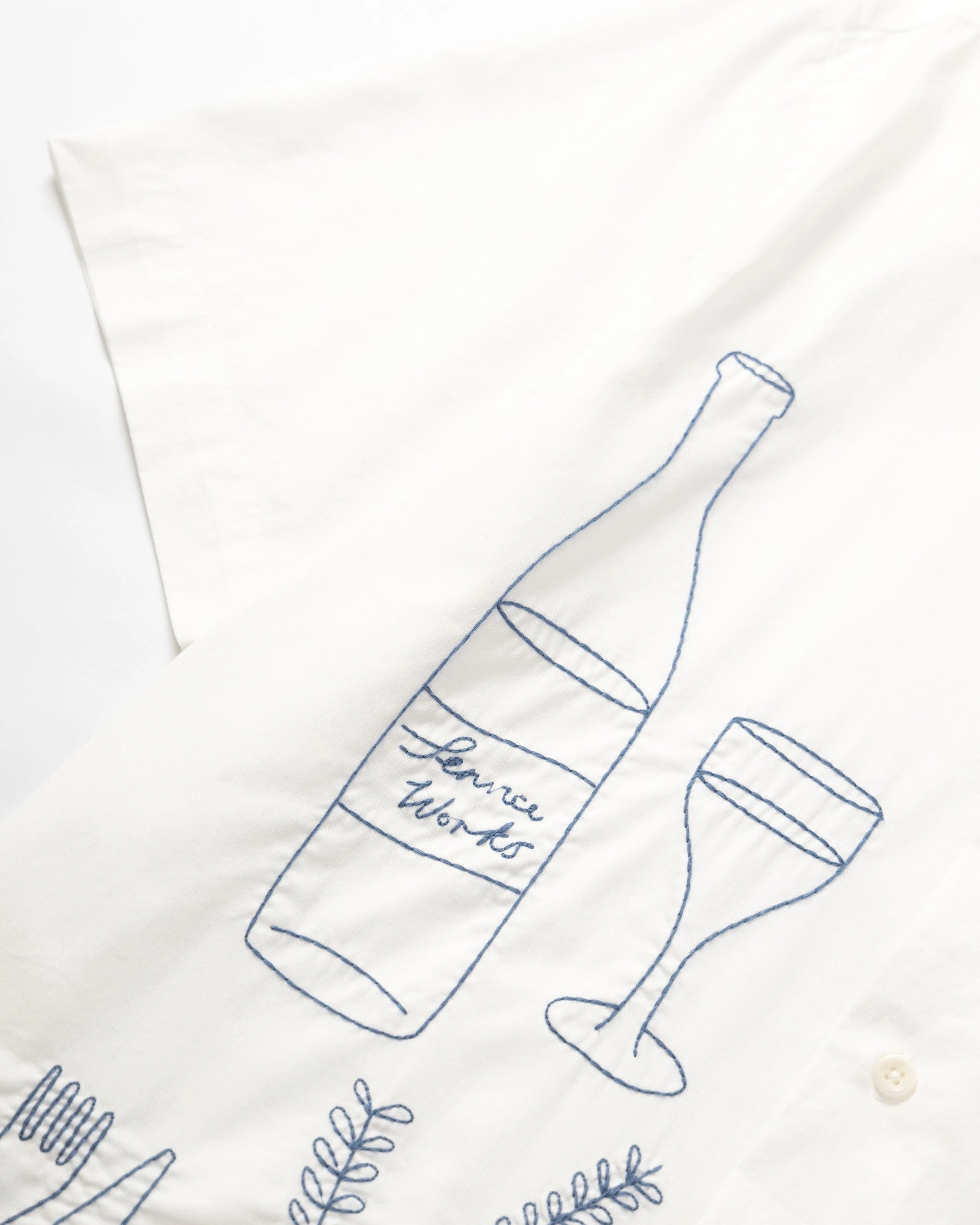 Service Works Light Twill Picnic S/S Shirt - Off White