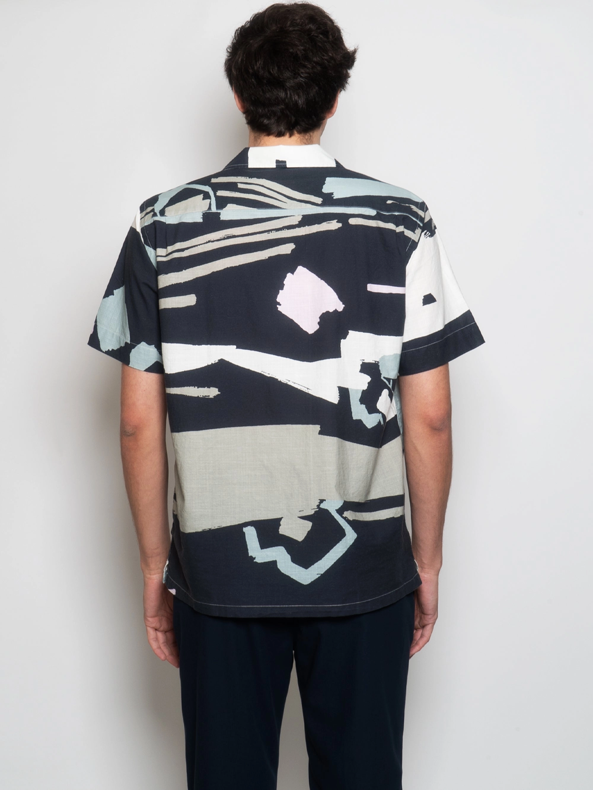 Shirt with Multicolor Three Quarter Sleeves