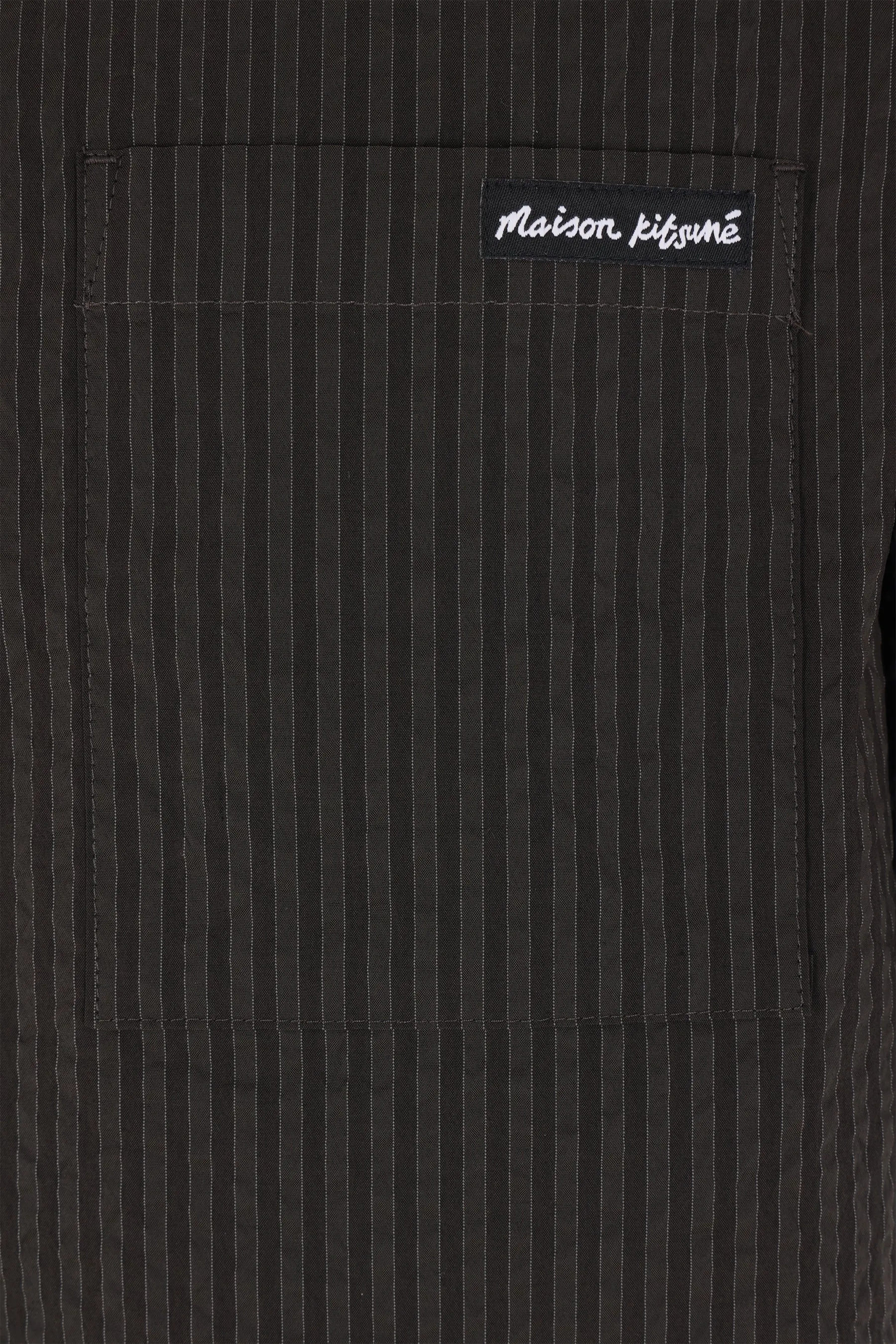 short-sleeve shirt in striped seersucker