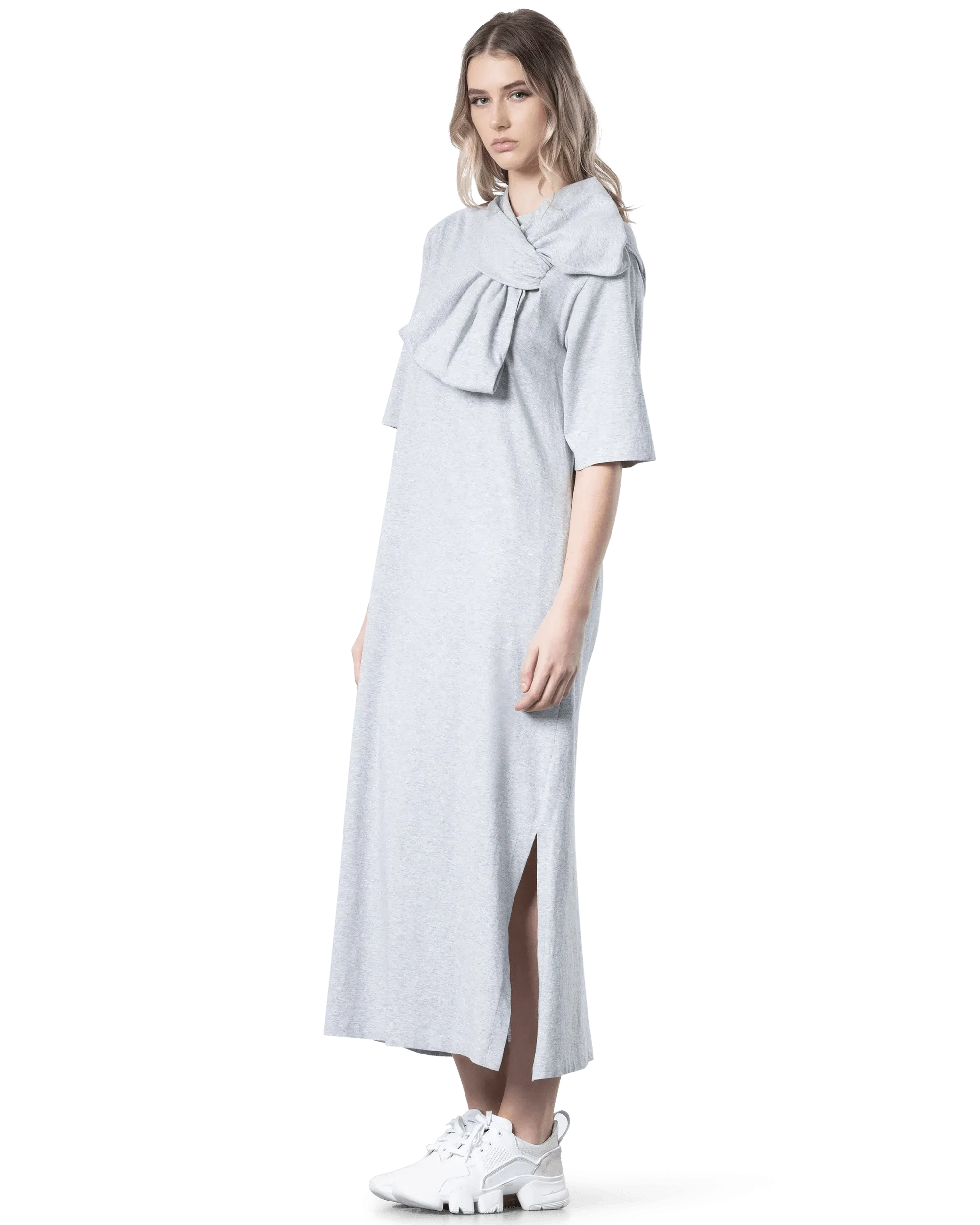 Shoulder Bow Long Dress