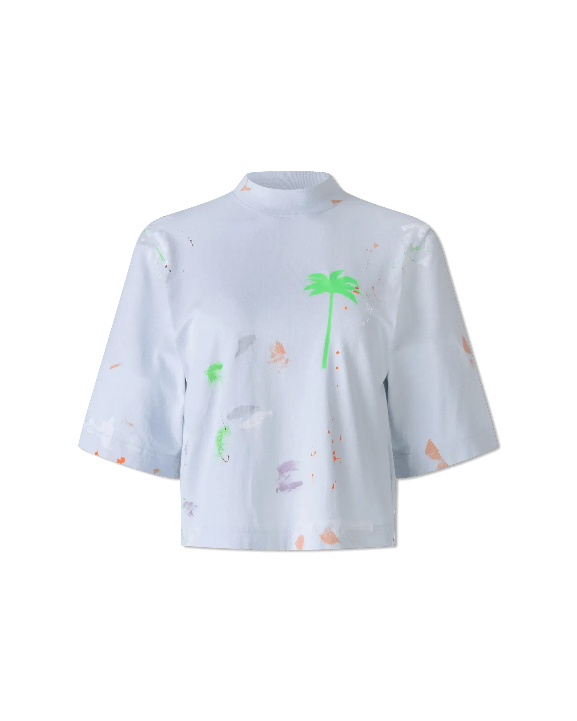 Splatter Painted Cropped T-Shirt