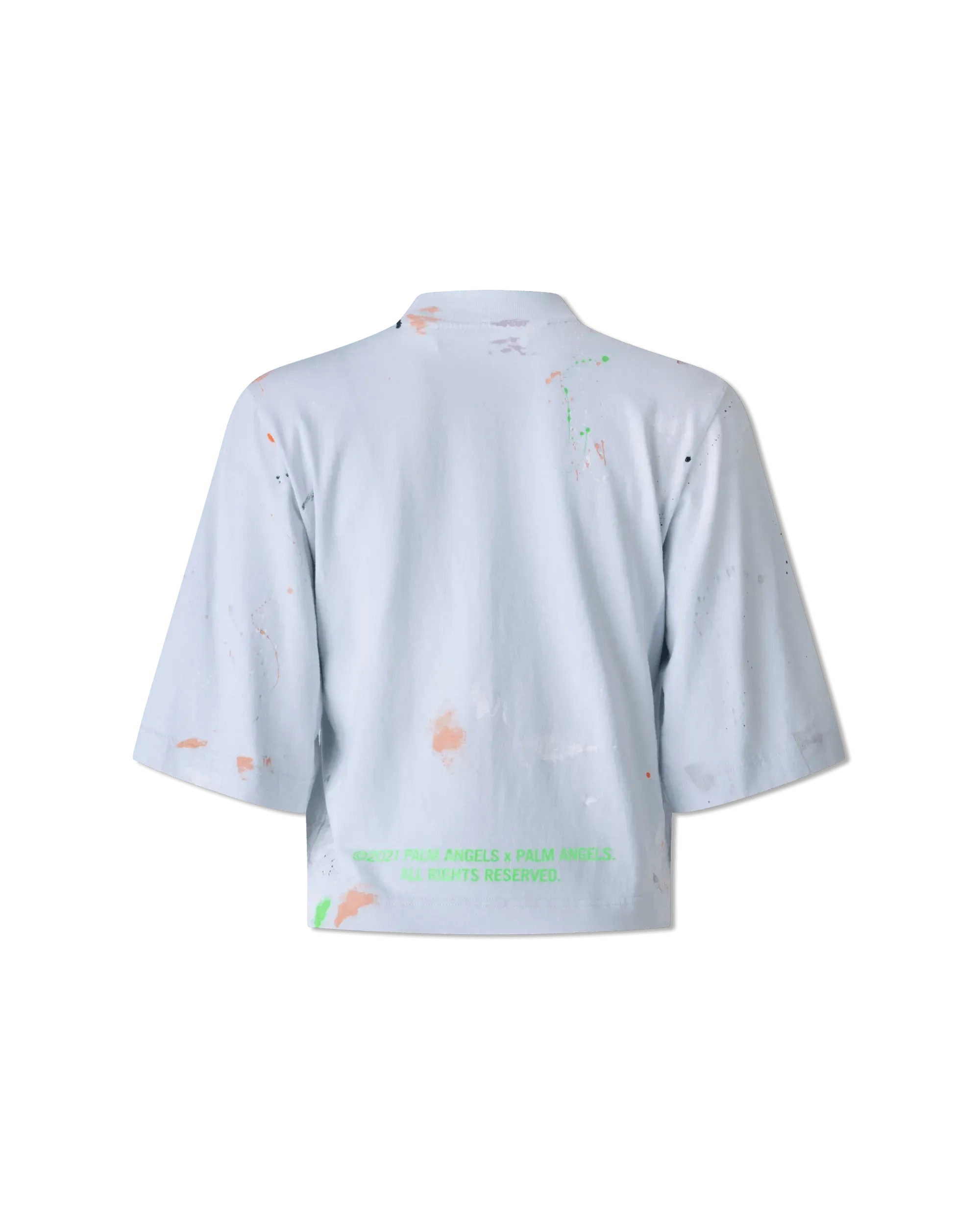 Splatter Painted Cropped T-Shirt