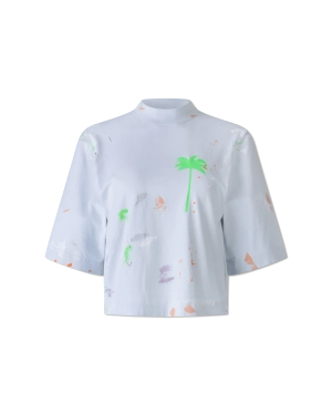 Splatter Painted Cropped T-Shirt