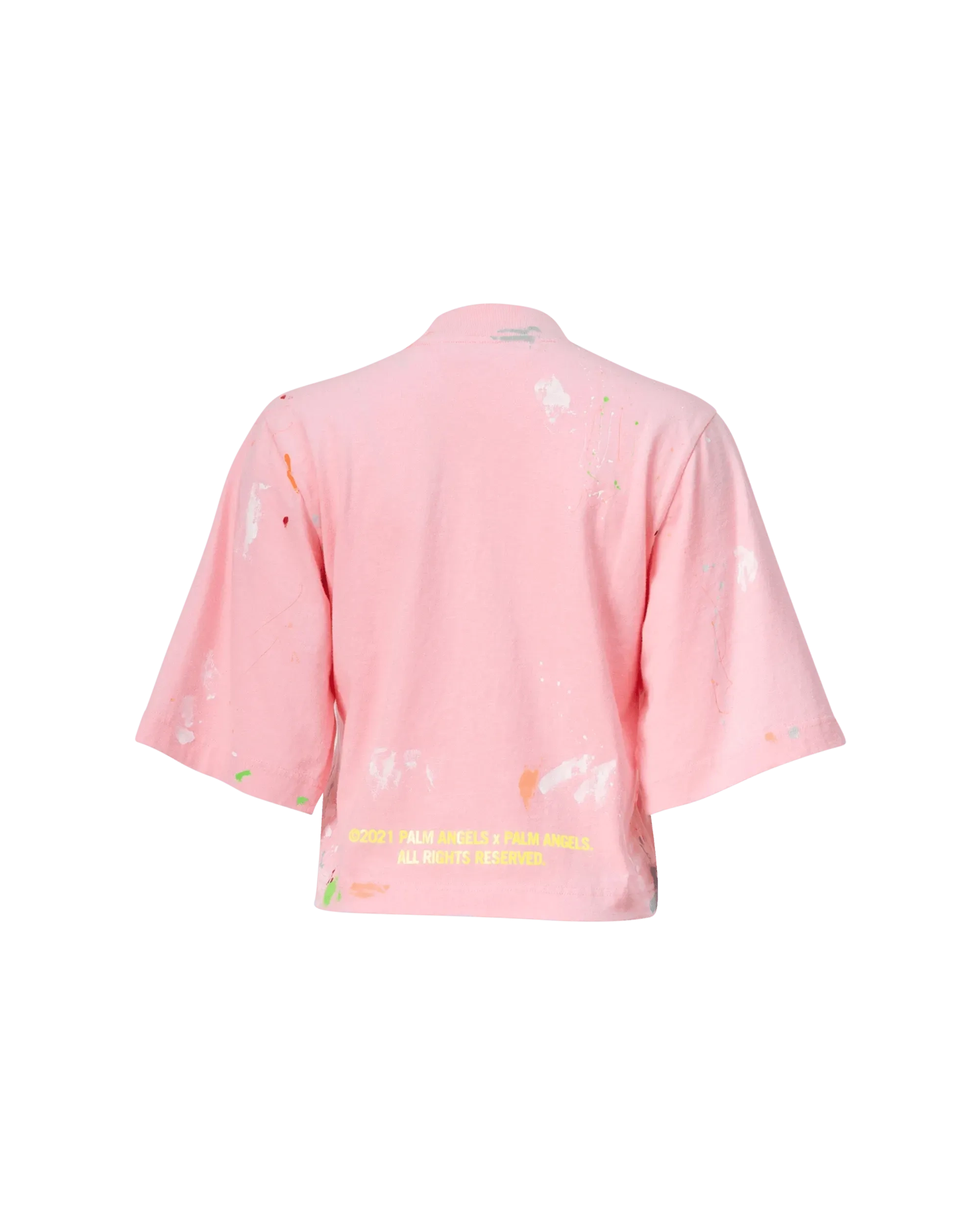 Splatter Painted Cropped T-Shirt