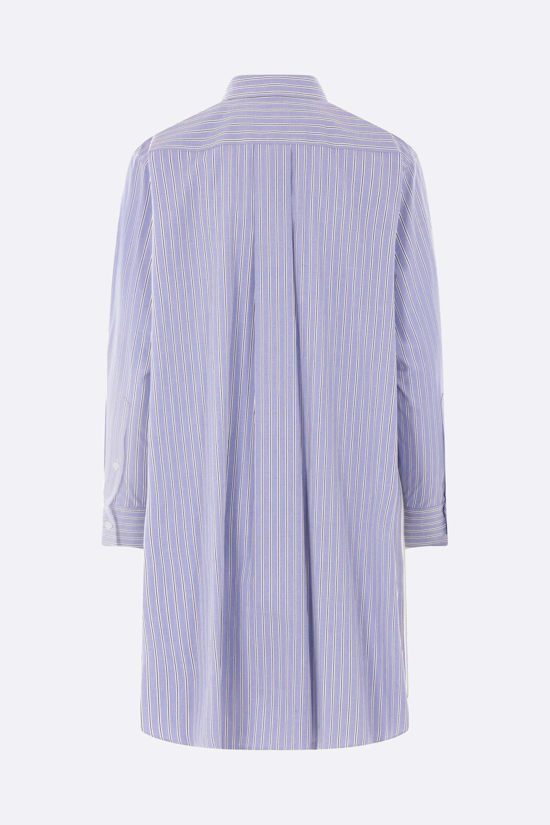 striped poplin mini dress