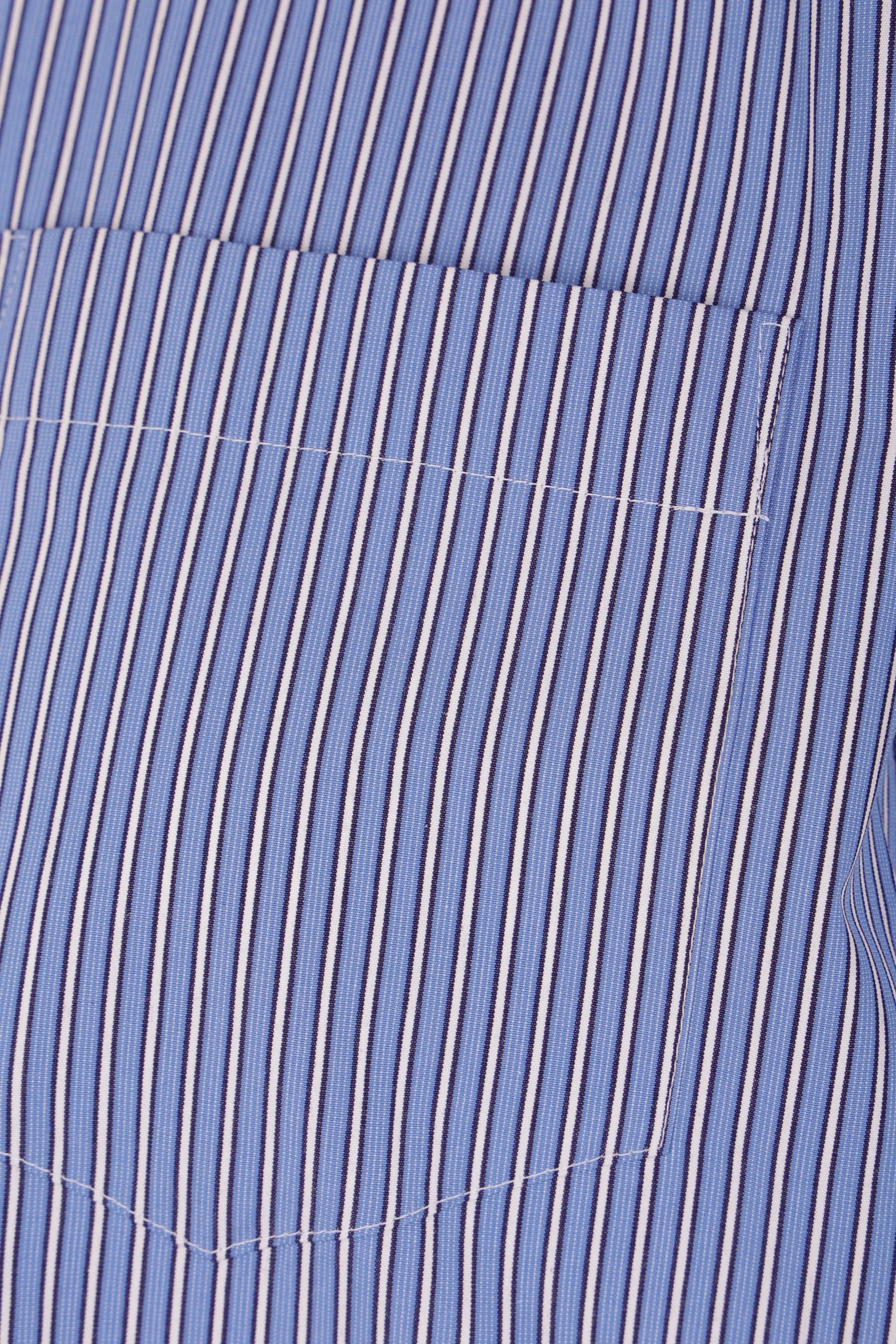 striped poplin short-sleeve shirt