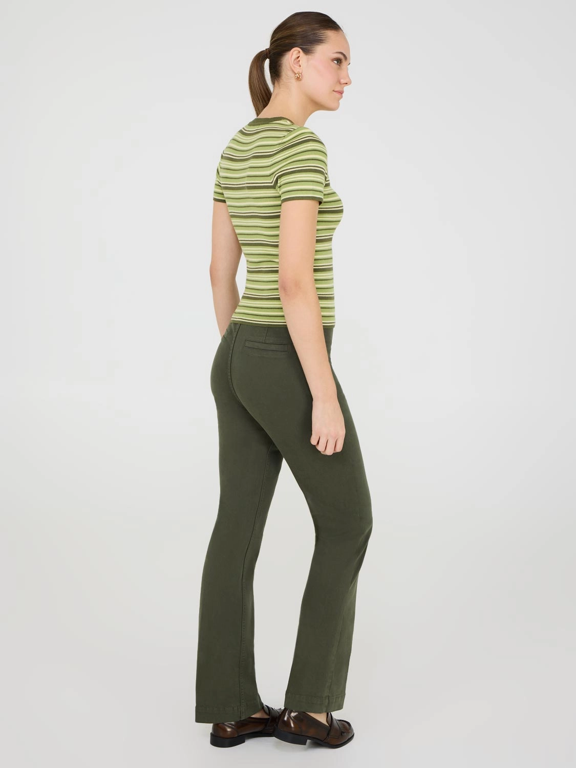 Striped Short Sleeve Sweater