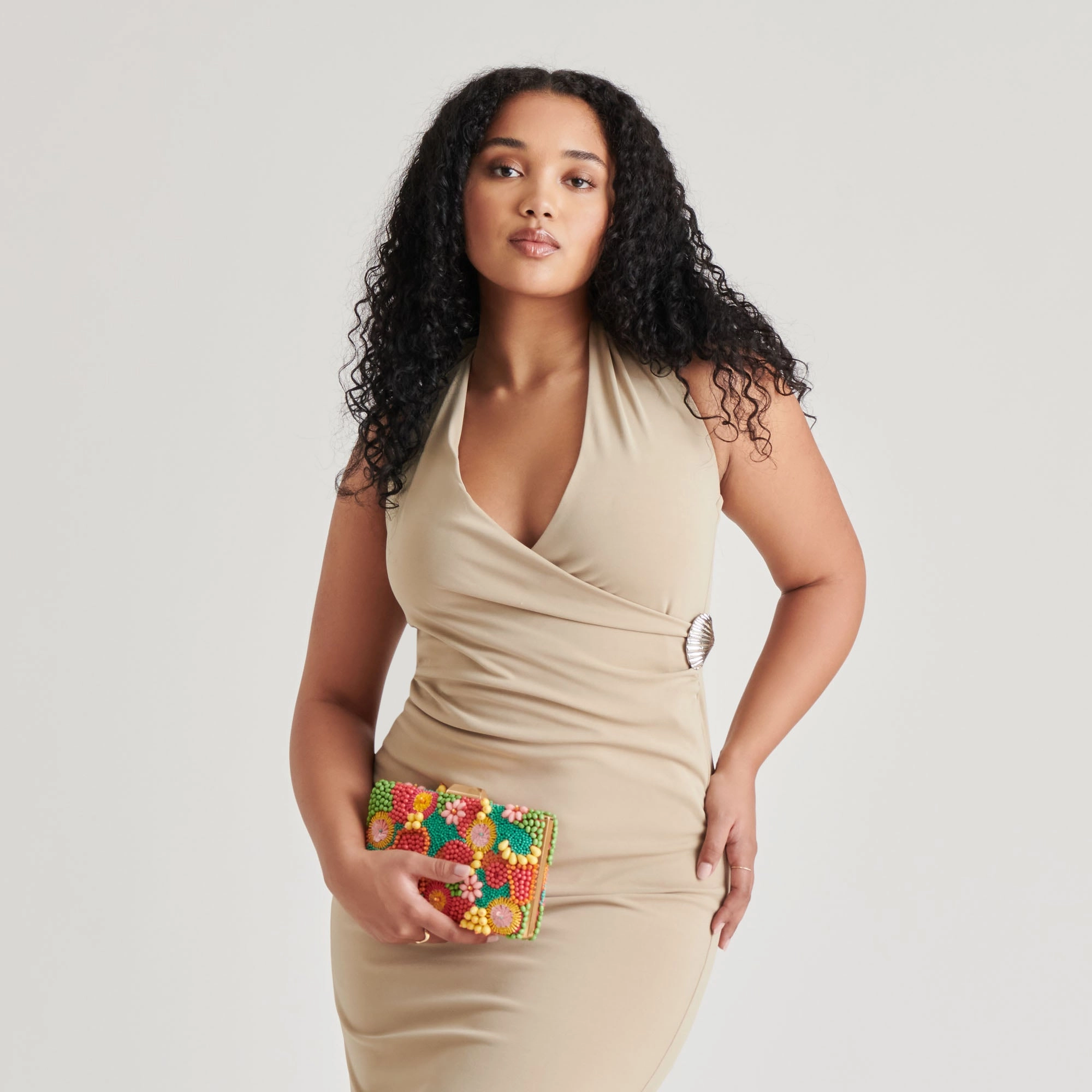 TAORMINA CLUTCH MULTI BEADED