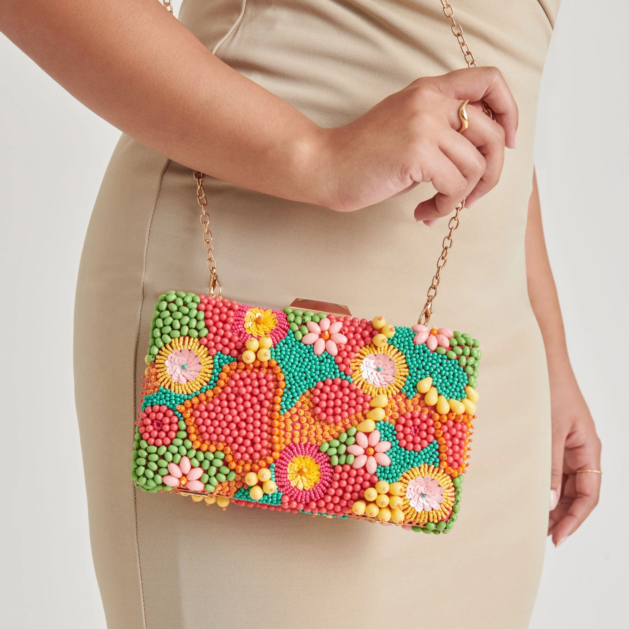 TAORMINA CLUTCH MULTI BEADED
