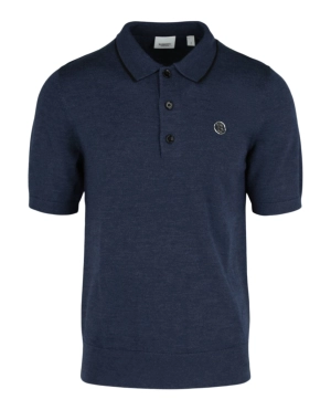 'TB' Cashmere Blend Polo Shirt